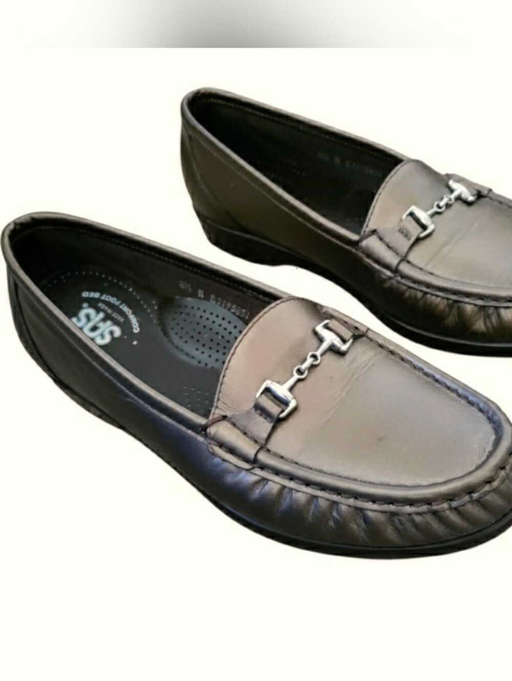 SAS Metro Horsebit Metallic Mocha Loafers Tripad Leather 8.5N